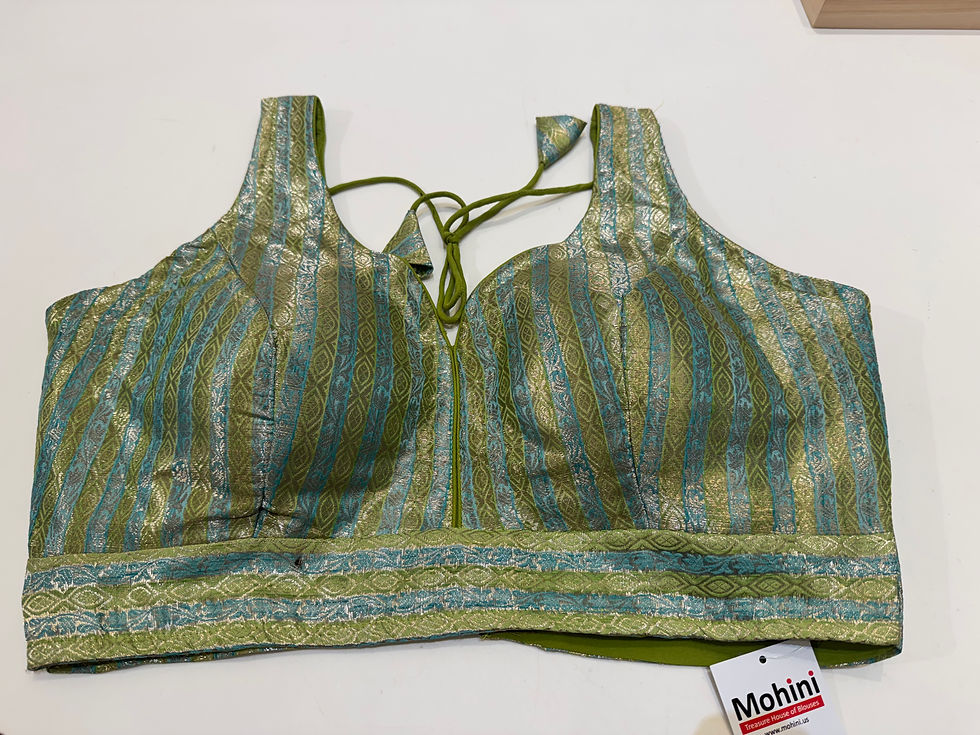 Thumbnail: Green  tissue silk Blouse