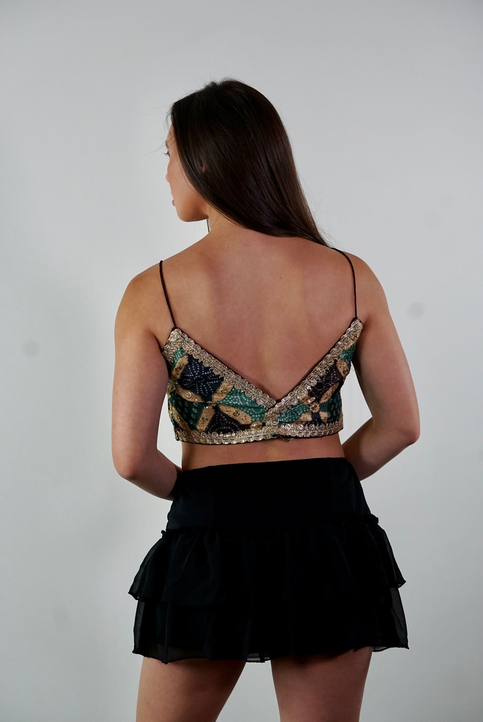 Thumbnail: Bandhani spaghetti Blouse.