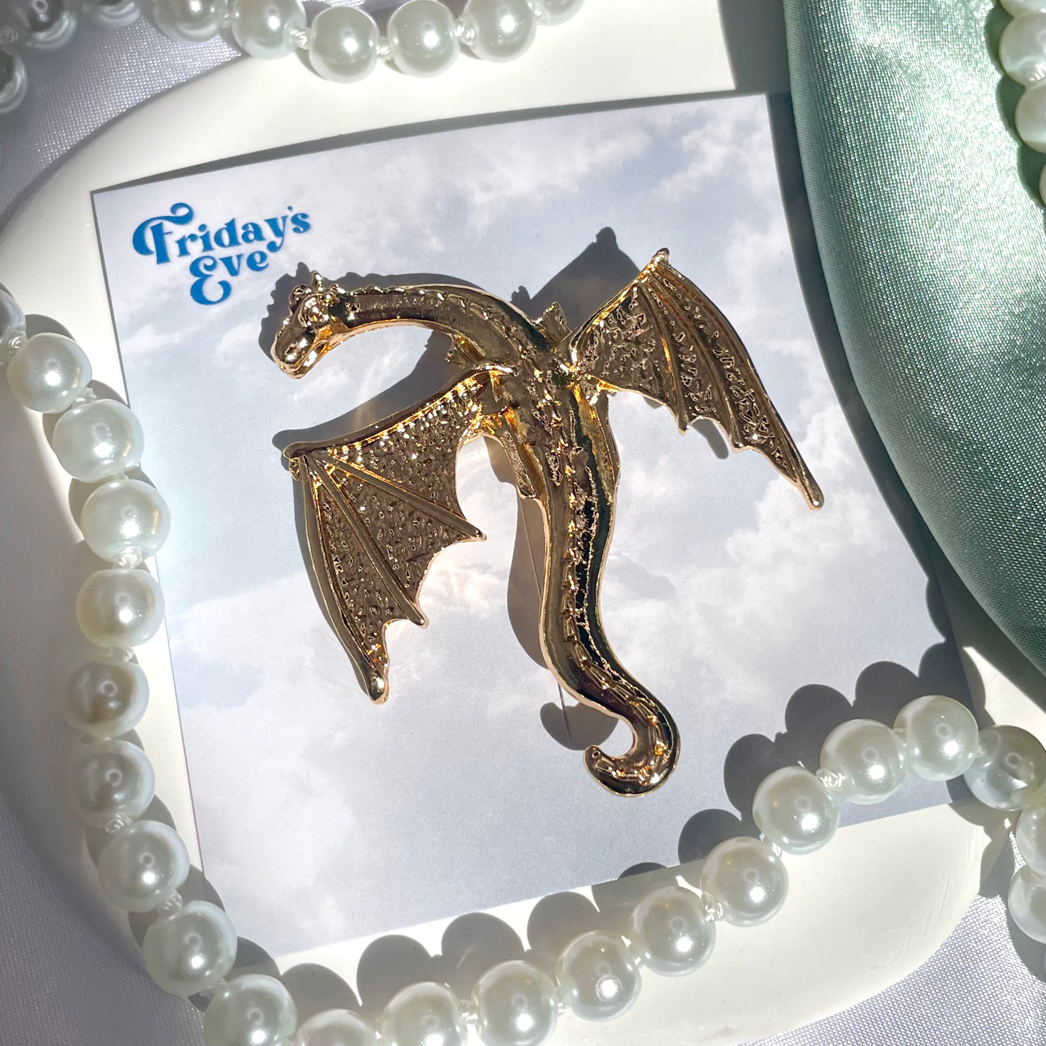 Gold Dragon Hair Clip