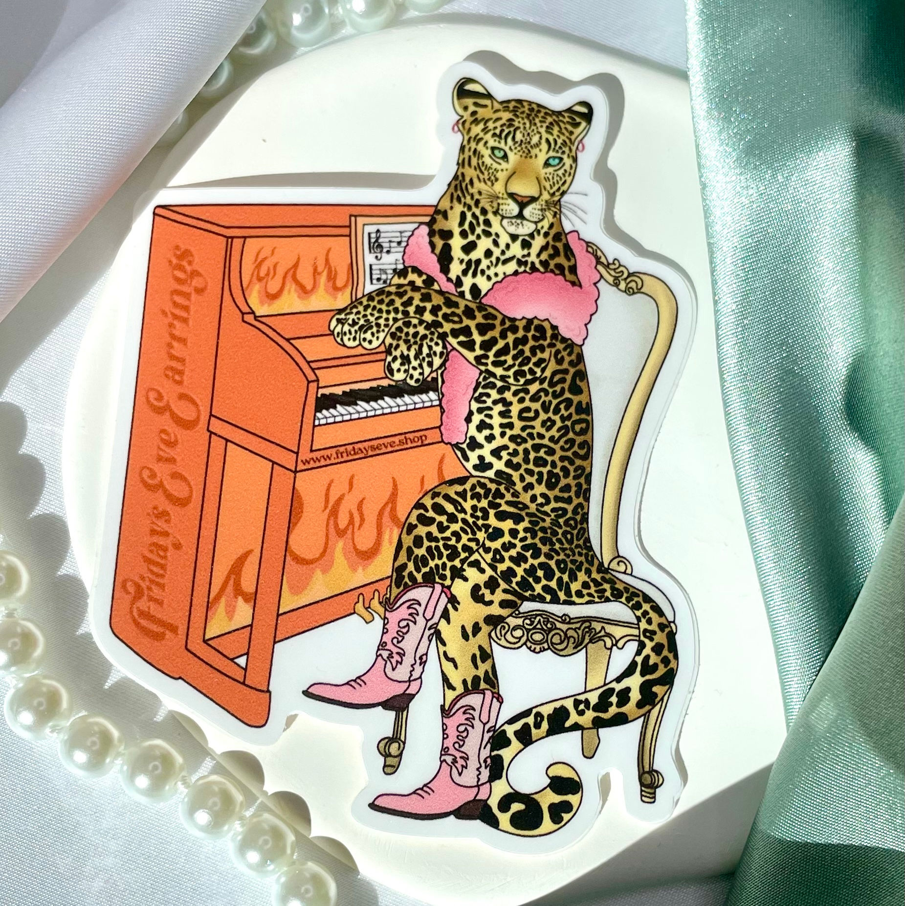 Friday the Leopard Sticker