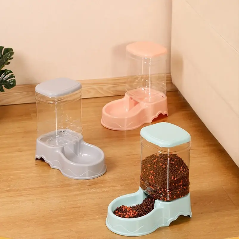 Thumbnail: Automatic Pet Feeder Cat Drinking Bowl