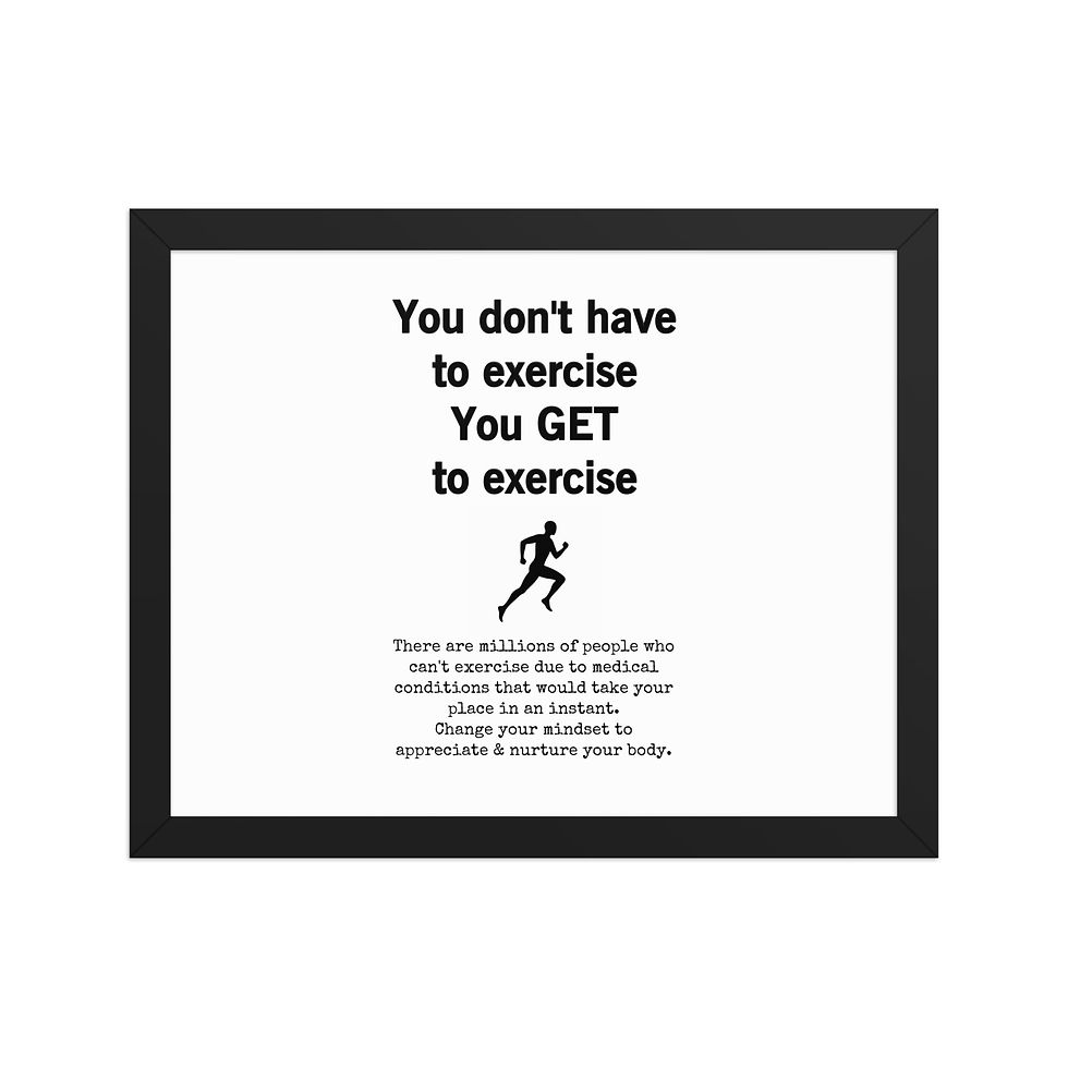 Thumbnail: FRAMED EXERCISE MOTIVATION POSTER