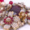 Thumbnail: Signed Miriam Haskell Red Rhinestone Pearl Necklace