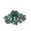 Thumbnail: Vintage Unsigned Green Rhinestone Brooch 