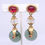 Thumbnail: Gripoix Glass Drop Earrings – 2.75 Inches