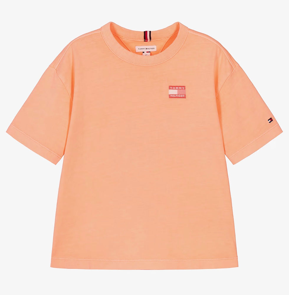 Miniatura: Tommy hilfiger t-shirt laranja flag graphic 10521