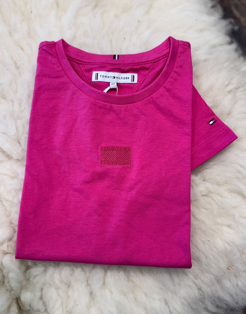 Miniatura: tommy hilfiger tonal flag tee fem TKKG0KG08639