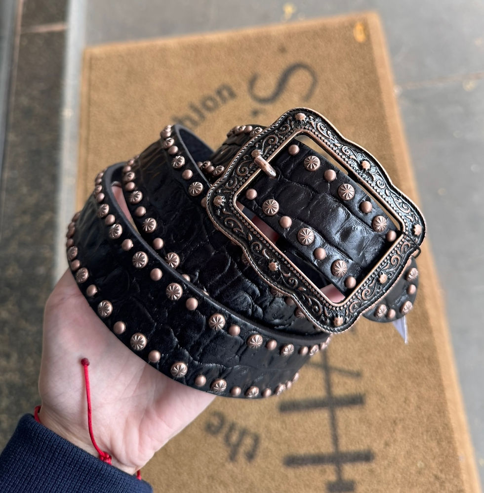 Miniatura: Cinto croco cravos Y-6807