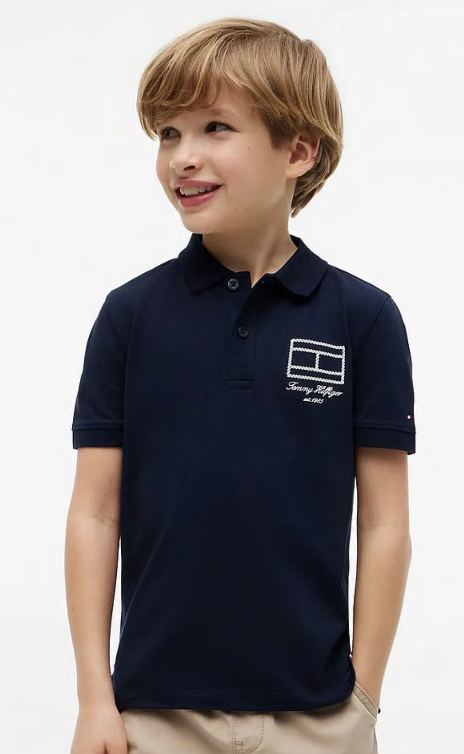 Miniatura: Tommy hilfiger polo flag outline infantil 10603