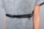 Thumbnail: Linen dress with a decorative belt and pockets