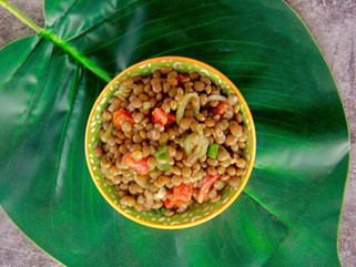 Ensalada de lentejas y tomate