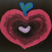 禁断の果実
かじってしまった。

あの木に
実った
誘惑の果実。

灼けるような
蜜の甘さ

きっと
壊れてしまうから

そっとして
おいたのに。

甘く
熟れて
熟れきって

その芳香に
誘われて
かじってしまった。

喉を通る

甘くて
灼ける
禁断の蜜の毒。

覚悟して

私が
選んだ
ことだから。
くらぁけんのアトリエ
そらのうえ888階
うちぅじん
絵
キリトリセカイ
art アート drawing くらぁけん カラフル 
ティンガティンガ ビジョン 幻想 ファンタジー