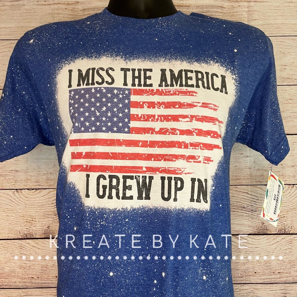 America I Grew Up In - Bleached Tee