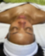 Woman receiving professional skincare treatment