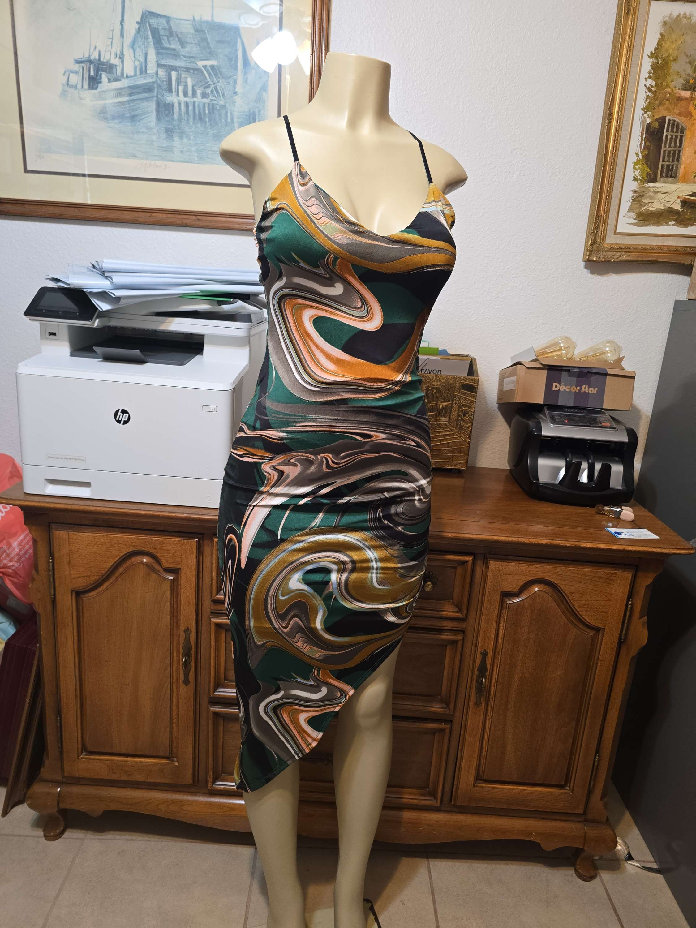 Print Midi Dress