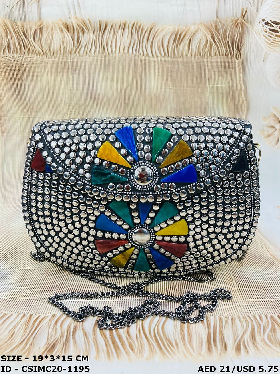 Thumbnail: Luxury Metal Mosaic Clutch Bags – Handmade Designer Accessories