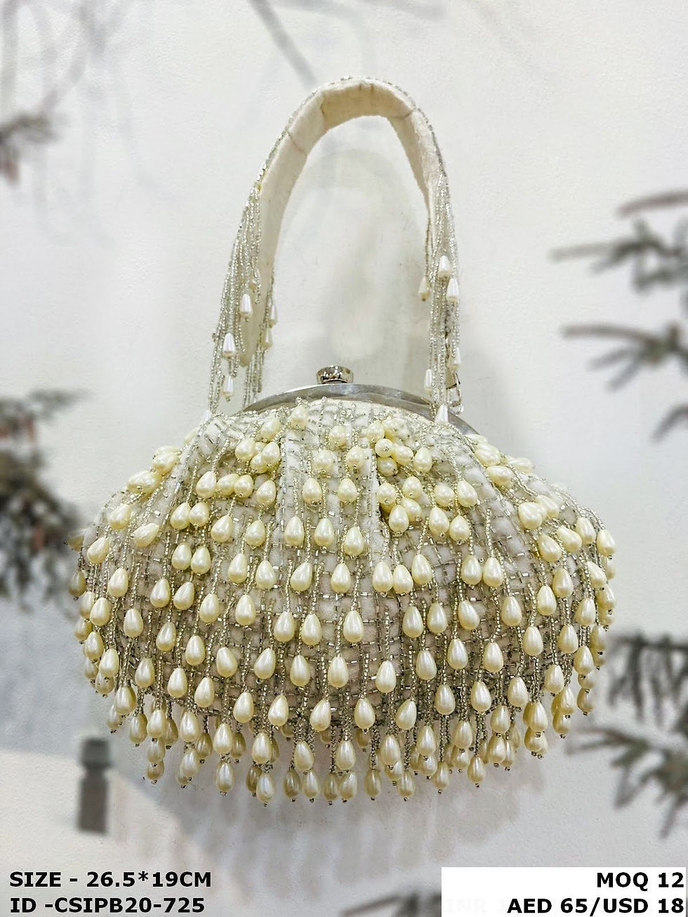 Thumbnail: Handmade Crystal Embellished Potli Clutch – Bridal & Wedding Evening Potli Bag