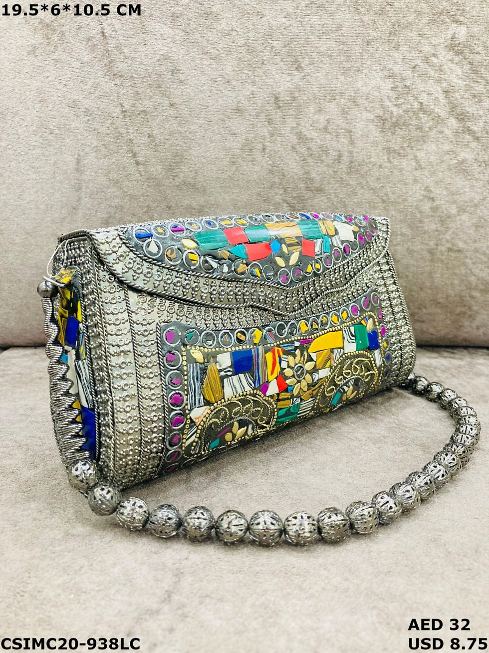 Thumbnail: Handmade Evening Metal Mosaic Ladies Purse