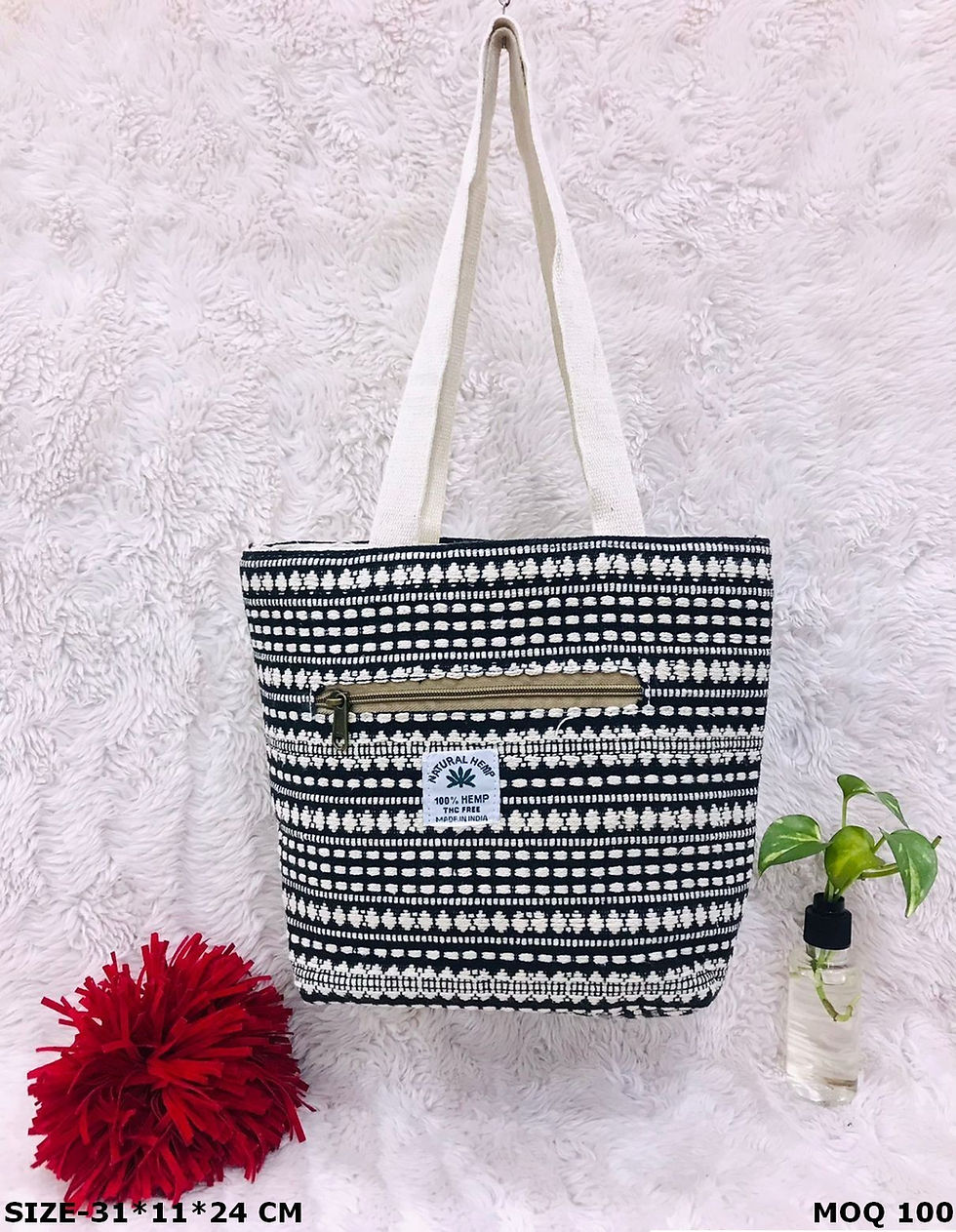 Thumbnail: Handwoven Hemp Cotton Tote Bags – Handmade Sustainability at Its Best