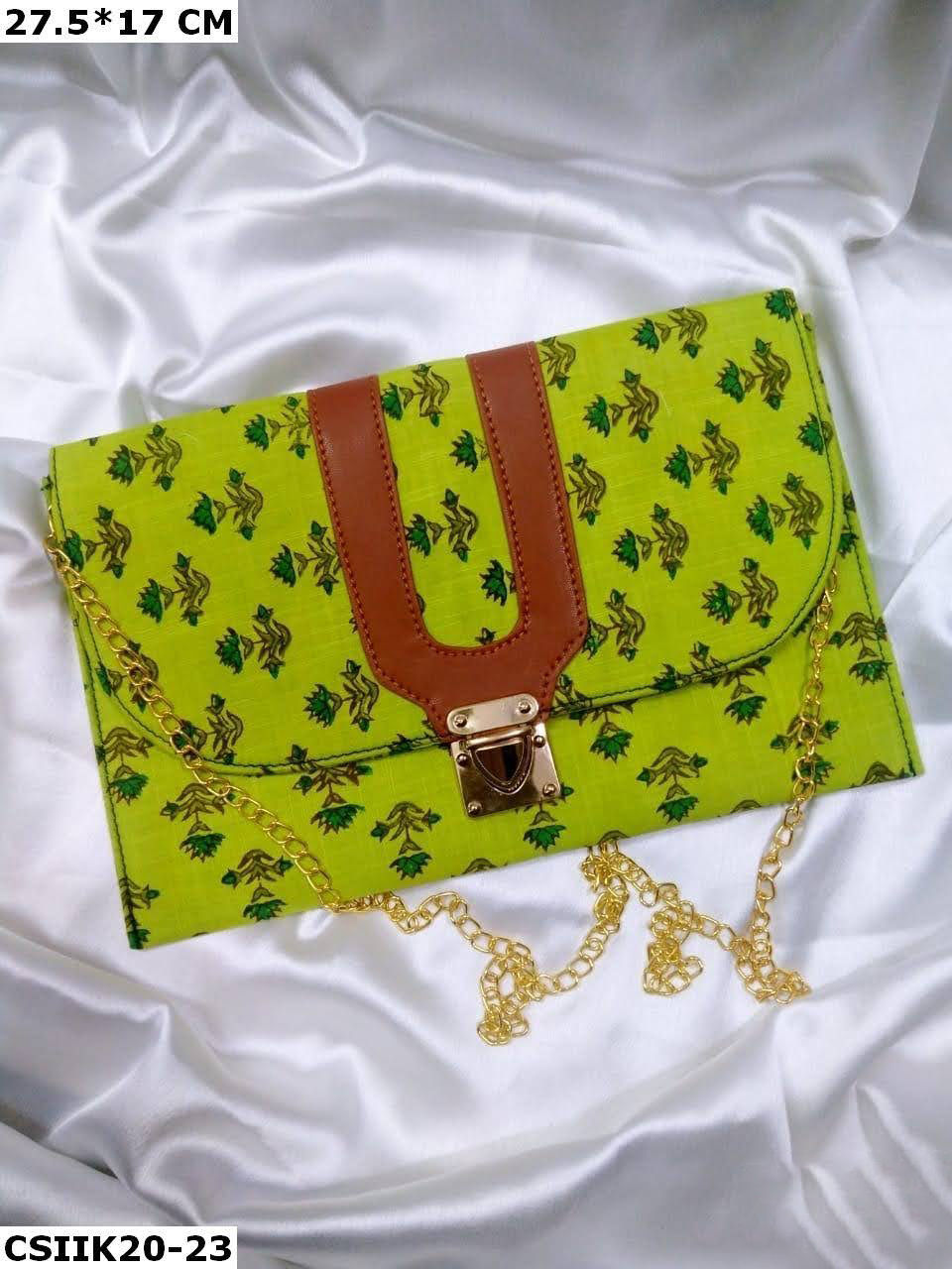 Thumbnail: Stylish Ikkat Cotton Clutch Bags – Printed Perfection
