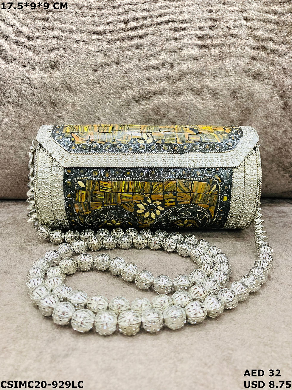 Thumbnail: Handmade Designer Metal Mosaic Ladies Evening Clutches