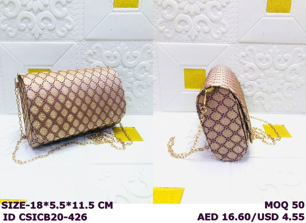 Thumbnail: Designer Metallic Finish Party Clutch Bags with Chain Strap for Women