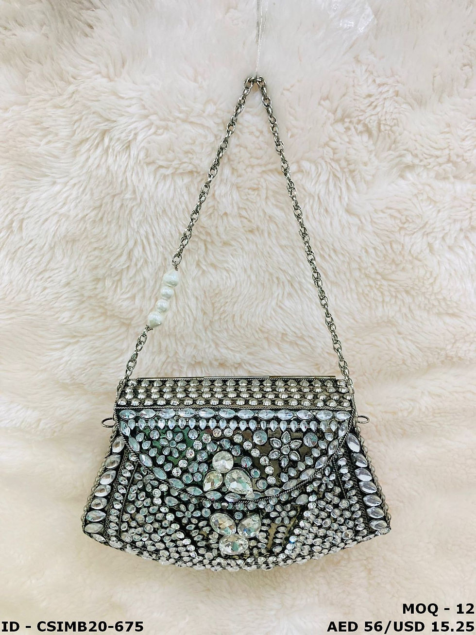Thumbnail: Crystal Shine Artisan Metal Clutch Bags