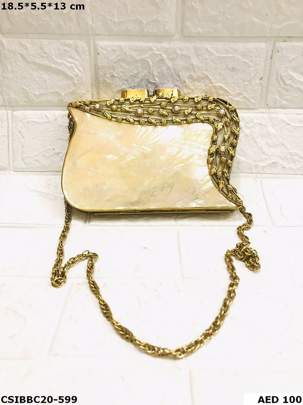 Thumbnail: Handmade Mother of Pearl Brass Clutches – Elegant, Artisan Quality Bags