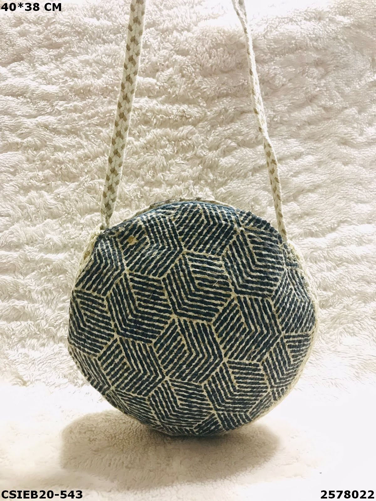 Eco-Friendly Handmade Printed Jute Dari Cotton Bags