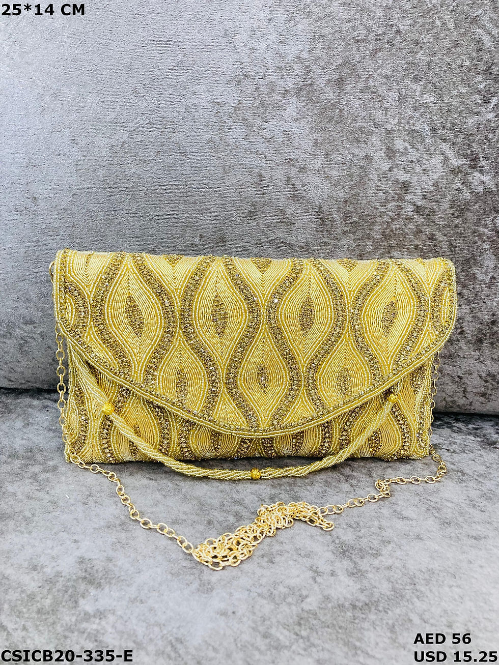 Thumbnail: Handmade Designer Crystal Stone Beaded Embroidery Bridal Evening Clutches