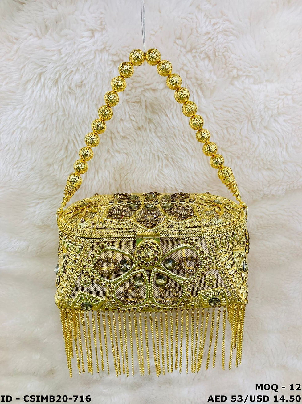 Thumbnail: Artisanal Crystal Embellished Metal Clutches
