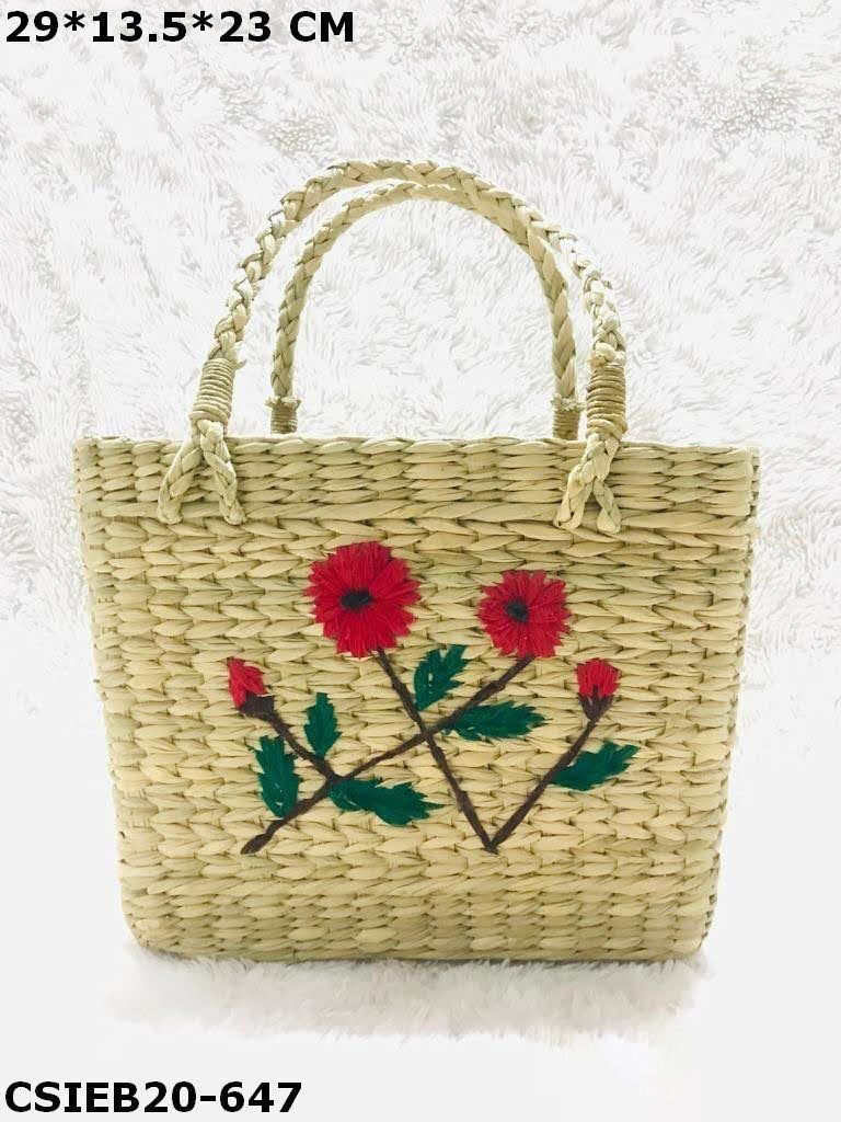 Thumbnail: Handmade Embroidery Kauna Grass Bags – Sustainable and Stylish Accessories