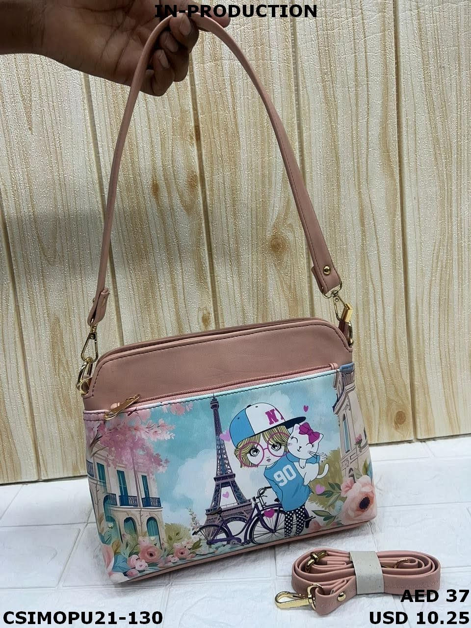 Thumbnail: Chic and Affordable Digital Print Designer PU Leather Sling Bags