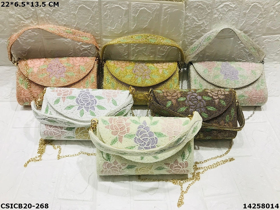 Thumbnail: Hand Embroidered Couture Evening Ethnic Clutch for Sophisticated Evenings