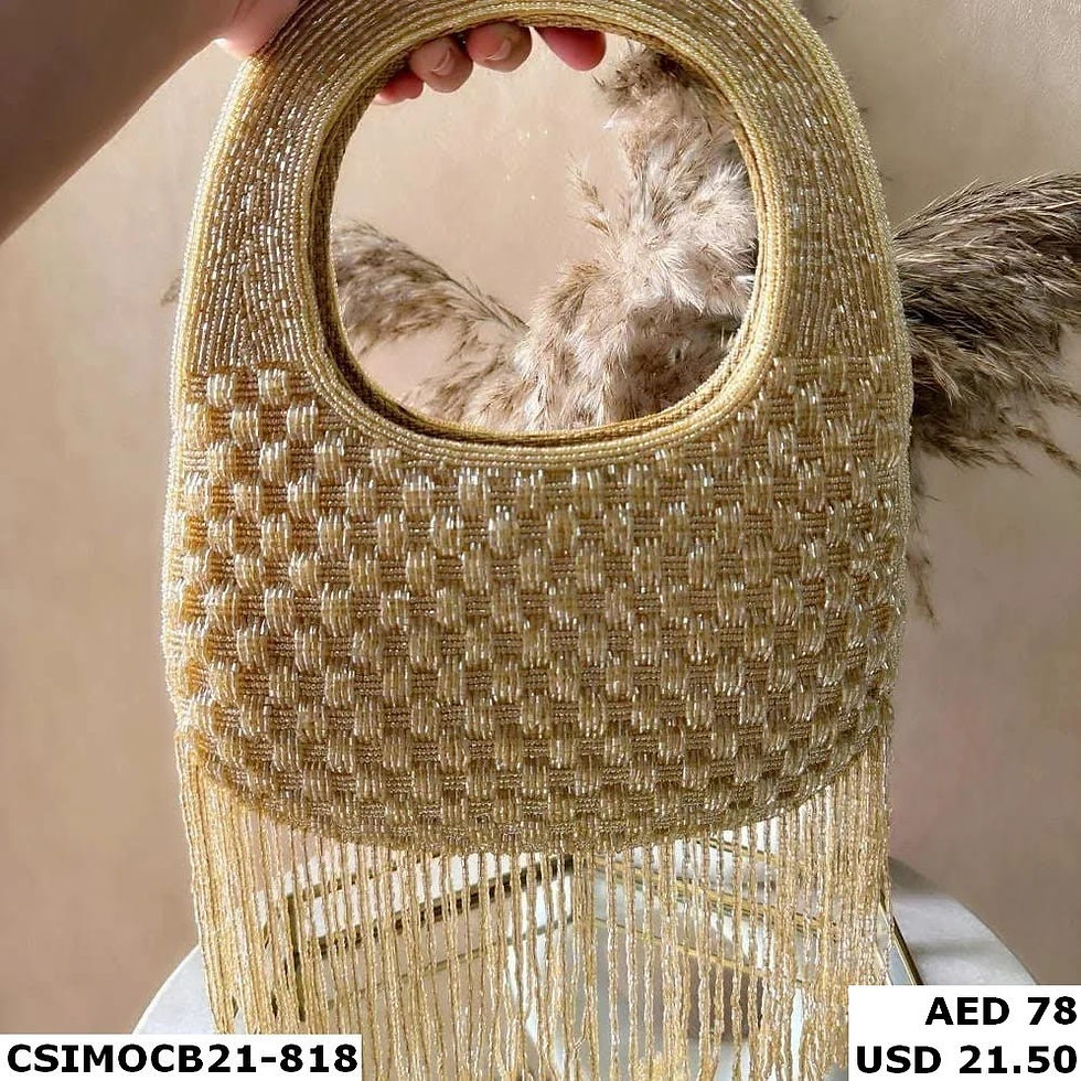 Thumbnail: Beautiful Handmade Ethnic Bridal Clutch with Crystal Stone Accents