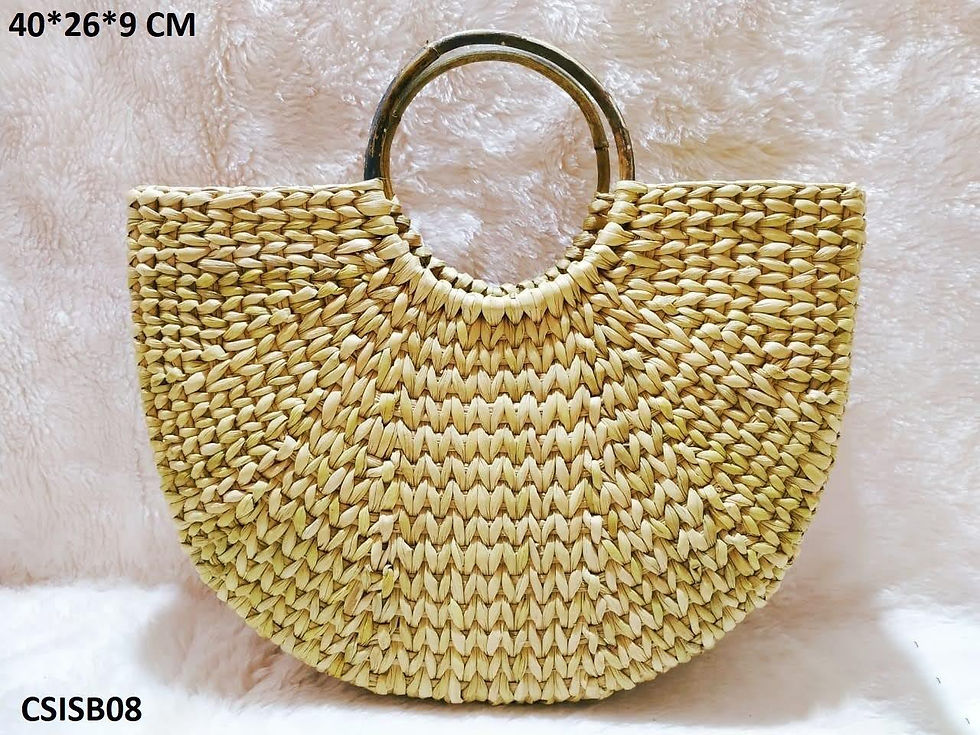 Thumbnail: Stylish Natural Straw Kauna Grass Bags – Handmade Sustainable Choice