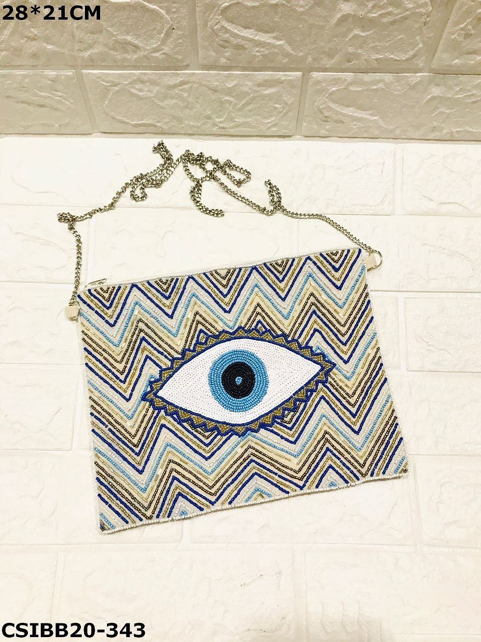 Ethnic Banjara Boho Bag with Beads – Handmade Bohemian Clutch