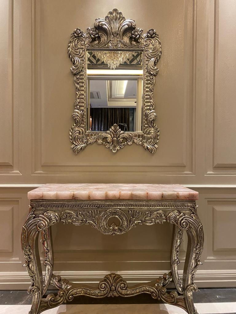 Silver Work Mirror