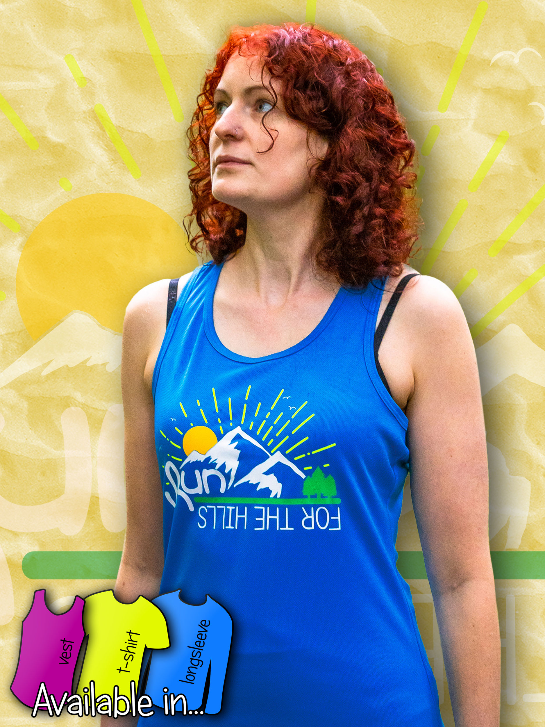 Blue Vest Trail Running Top