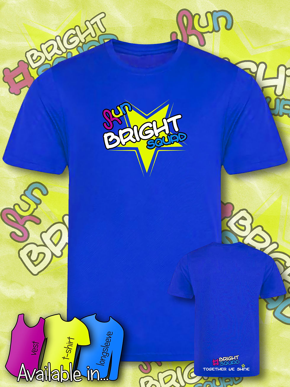 Thumbnail: Bright colourful blue activetop front view bright squad design