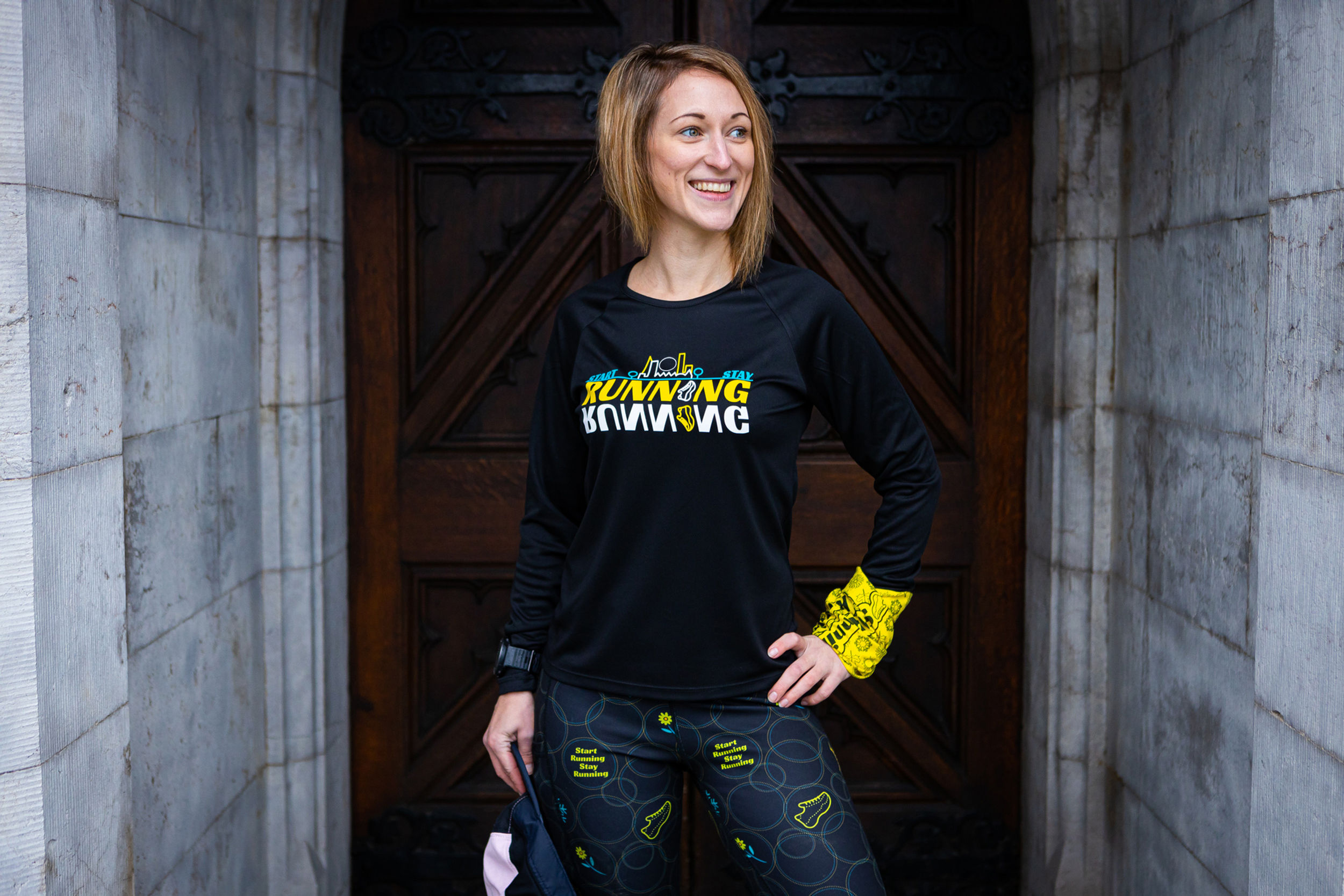 "Let's Go Running" Long Sleeve Active Top