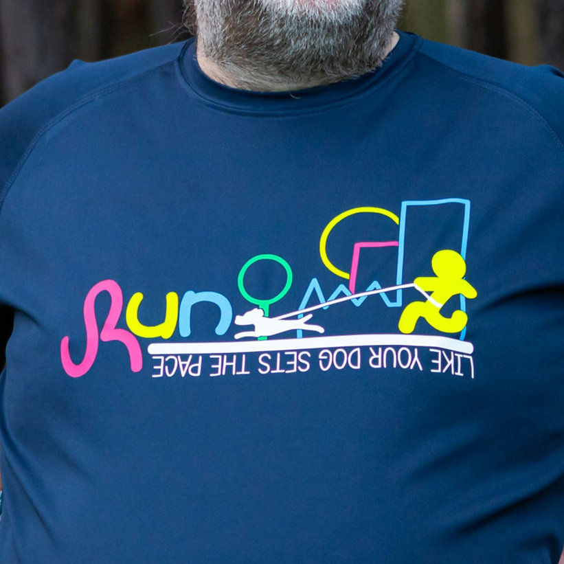 Front design Canicross design blue active top