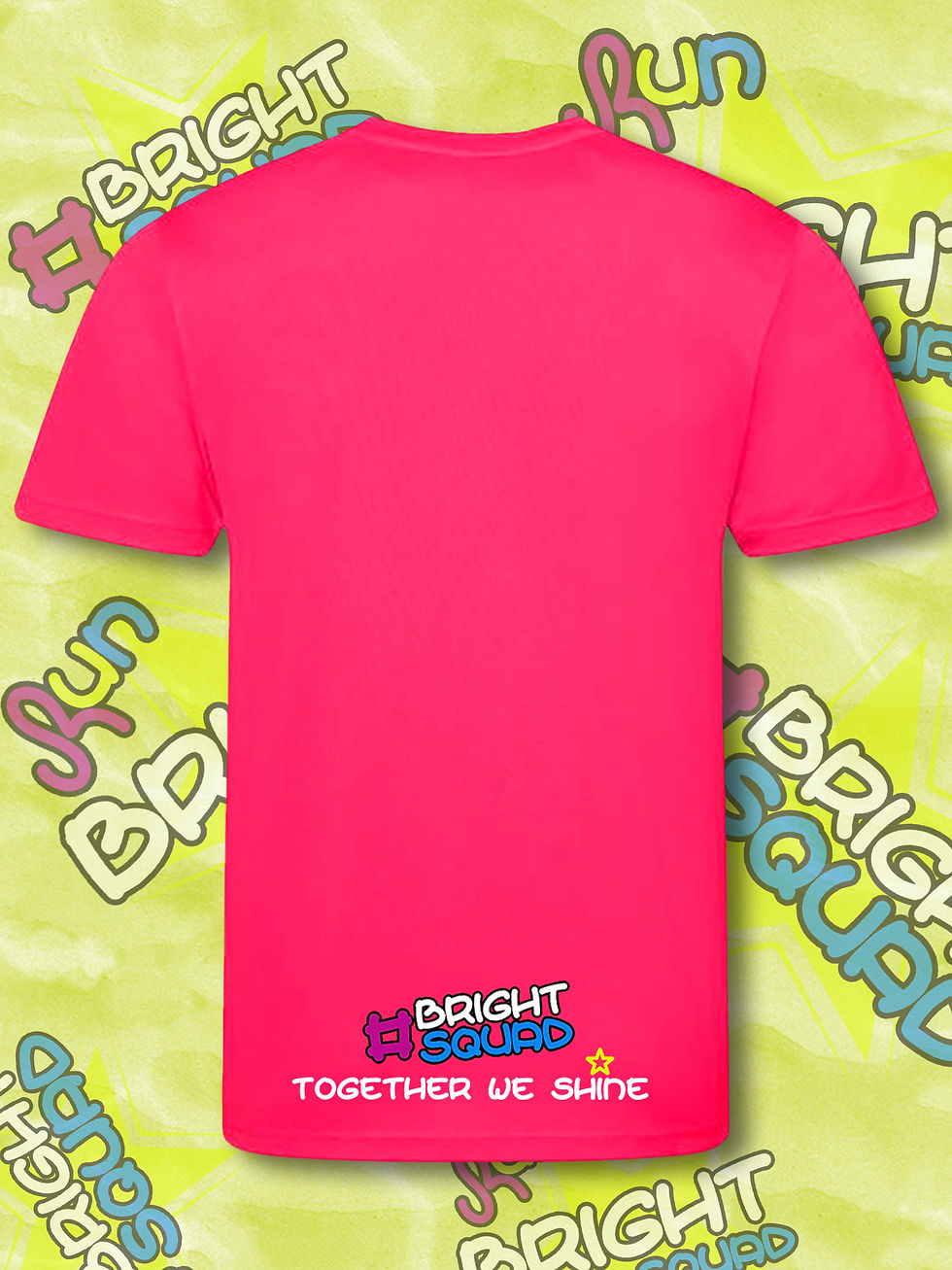 Thumbnail: Bright colourful blue active top back view bright squad together we shine text