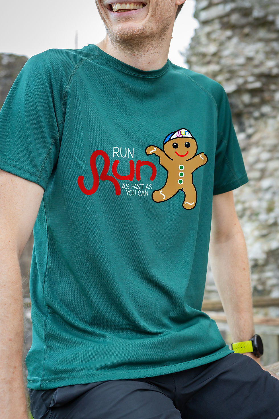 Thumbnail: green festive active top for running