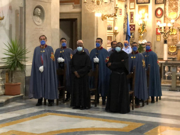 27.09.2020 - Cavalieri Costantiniani presenziano in Viterbo ai Voti Solenni di Professi Agostiniani