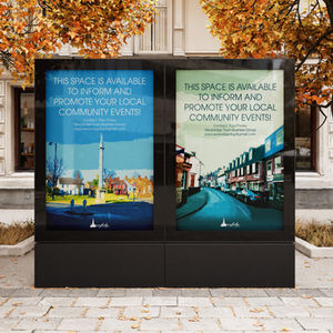 Weybridge Town outdoor poster design and print