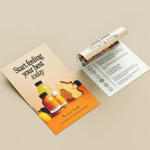 Double sided leaflet