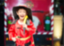 Child playing dress up