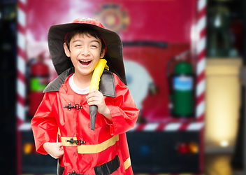 Child playing dress up