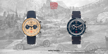 echo/neutra raddoppia, per la Coppa d'Oro delle Dolomiti un cronografo in due varianti